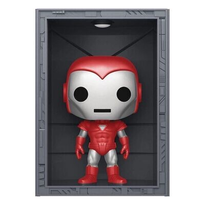 Marvel Comics POP! Marvel Deluxe Vinyl Figure Hall of Armor: Iron Man Model 8 Silver Centurion PX 9 cm