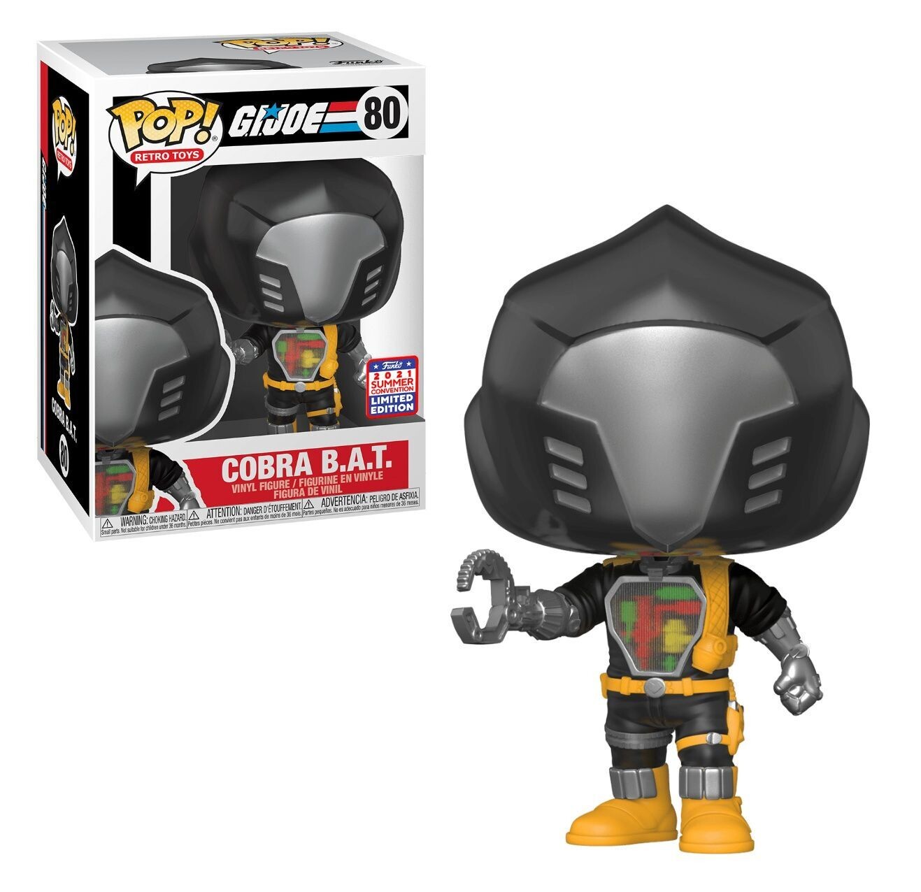 GI Joe POP! Retro Toys Vinyl Figure Cobra B.A.T. (2021 Summer Con) 9 cm