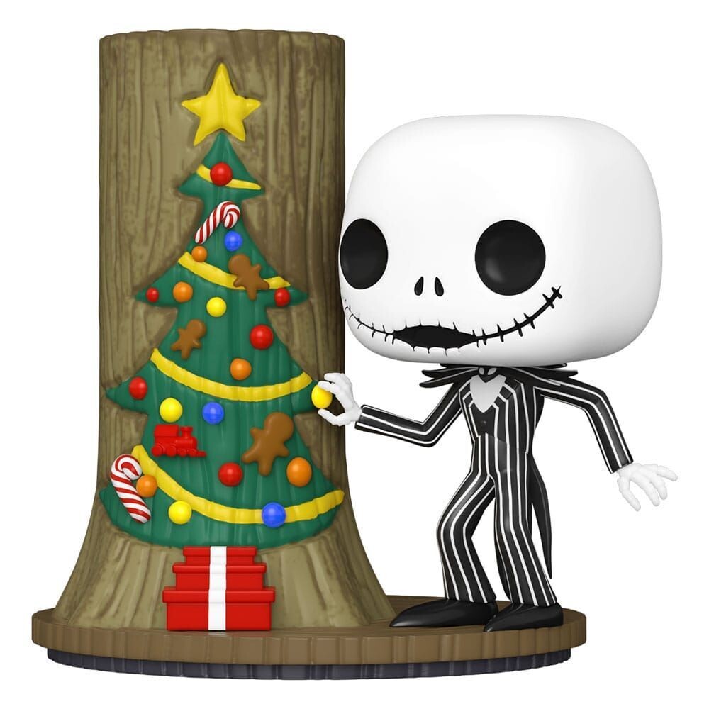 Nightmare Before Christmas 30th Deluxe POP! Disney Vinyl Figure Jack Skellington with Christmas Door 9 cm