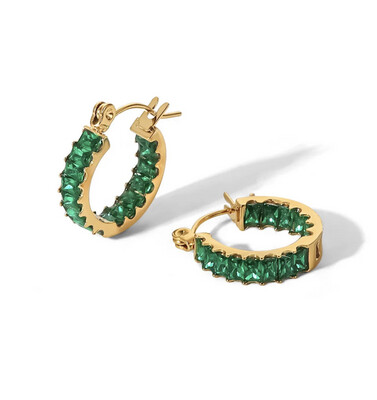 Isabel Earrings Green