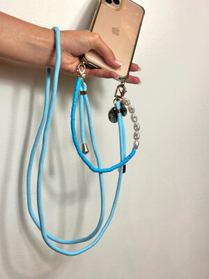 Laura Phone Chain Light Blue