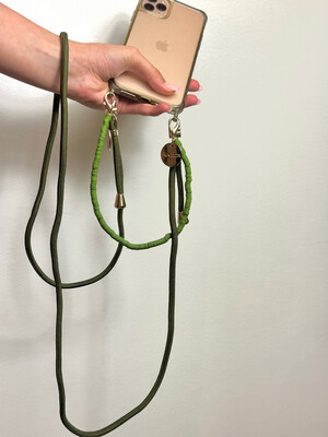 Lena Phone Chain Olive Green