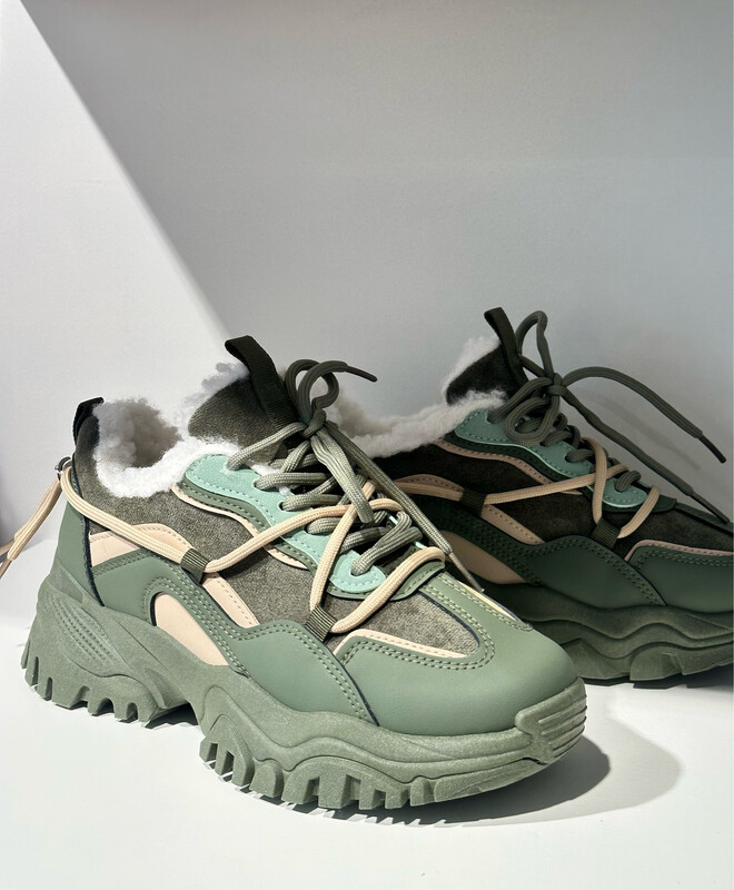 Laure Teddy Sneakers Green