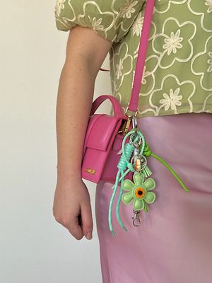 Key Chain Flower Green