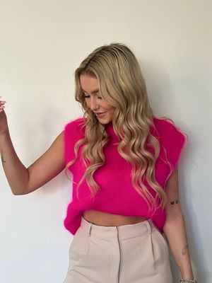 Louise Pull 80% Kid-Mohair Pink