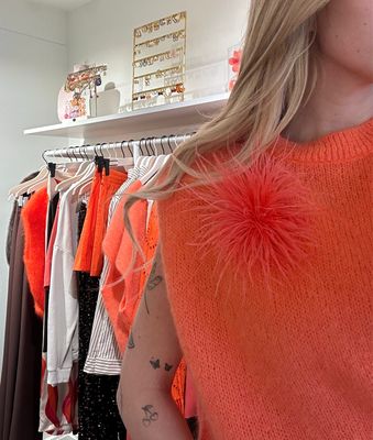 Feather Peach Orange