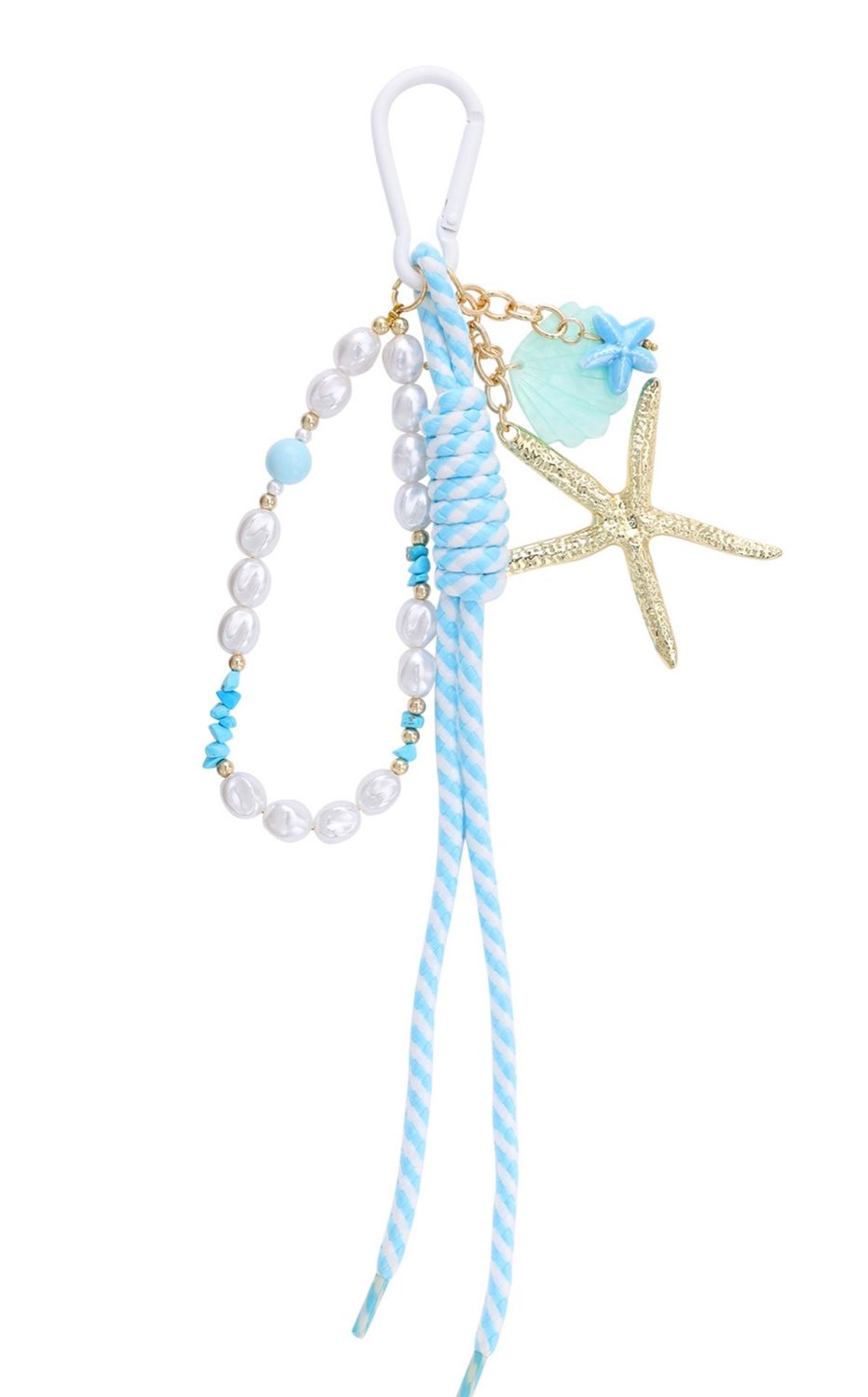 Key Chain Sea Star Baby Blue