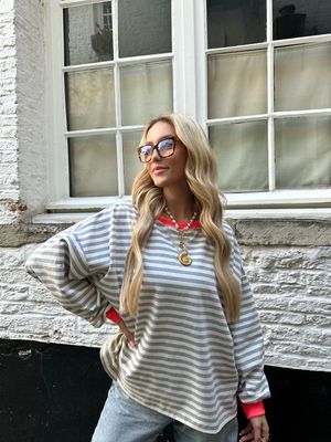 Lola Long Sleeve Grey/Pink