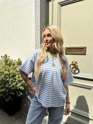 Lena T-shirt Blue/Yellow