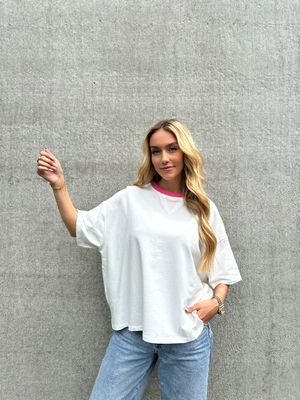 Lia T-shirt White/Pink