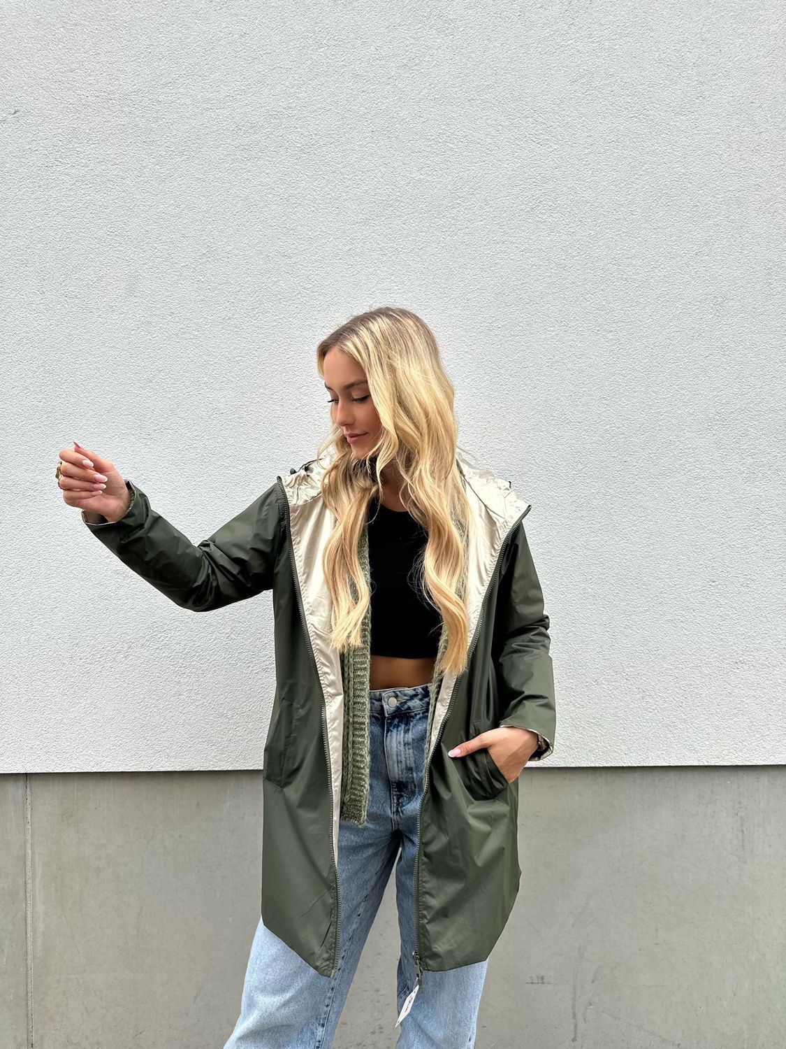 Sara Jacket Dark Green/Metallic