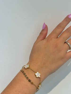 Clover Bracelet White