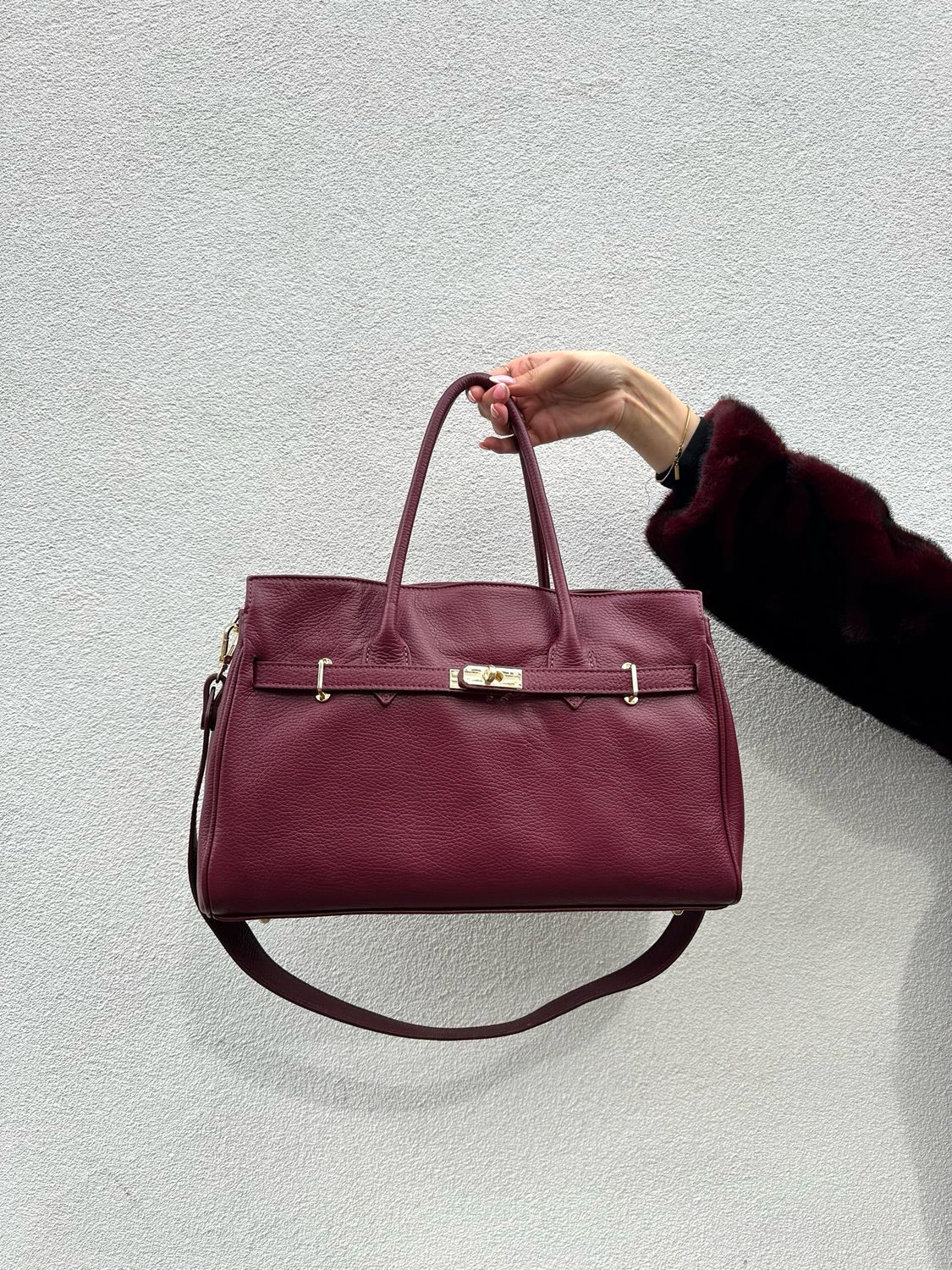 Bibi Bag Bordeaux Leer