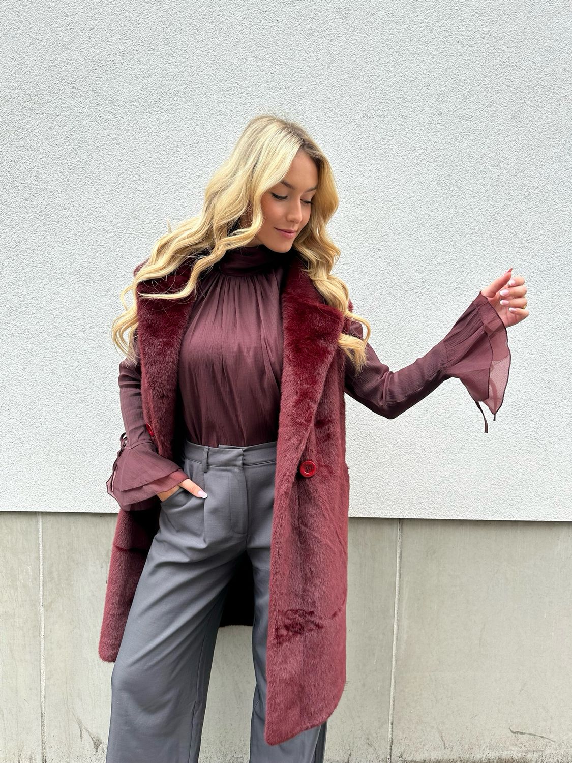 Lore Coat Bordeaux
