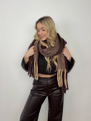 Ines Scarf Brown/Beige