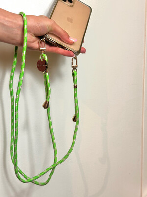 Luna Phone Chain Green Pink