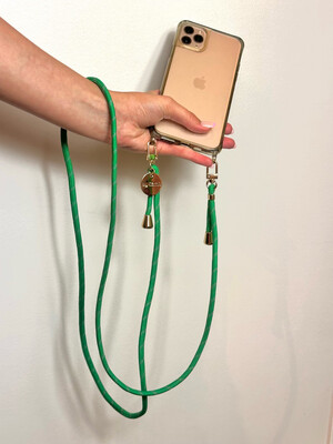 Luna Phone Chain Green Grey