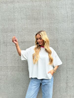 Lia T-shirt White/Pink
