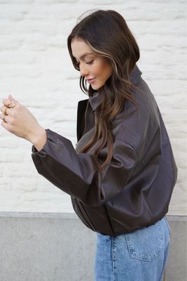 Celia Bomber Jacket Brown