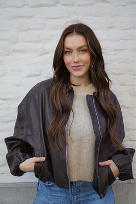 Celia Bomber Jacket Brown
