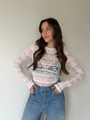 Liv Lace Top White