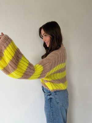 Noa Pull Beige/Yellow 30% Kid-Mohair