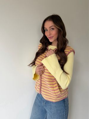 Zoë Bodywarmer Yellow/Pink
