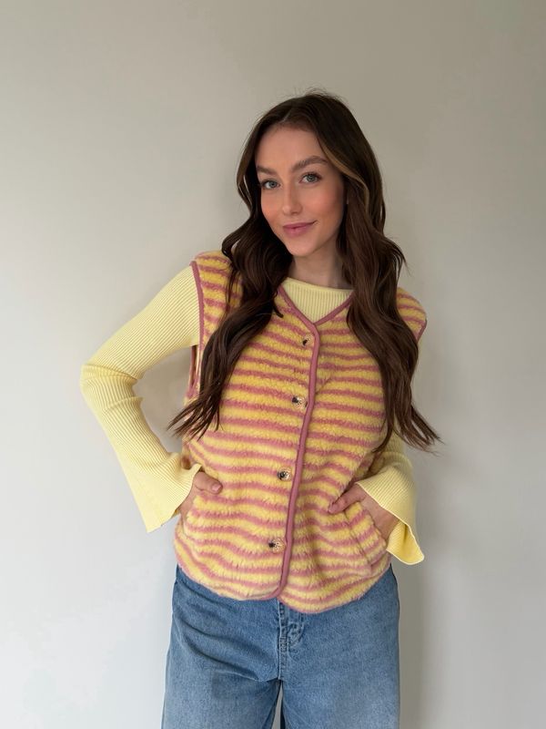 Zoë Bodywarmer Yellow/Pink