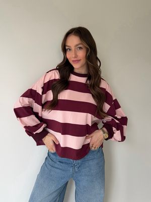 Lynn Shirt Bordeaux/Pink