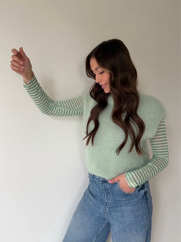 Lea Pull Light Green 80% Kid-Mohair