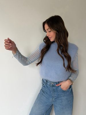 Lea Pull Light Blue 80% Kid-Mohair