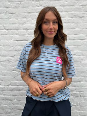 Laura T-shirt Blue/Brown