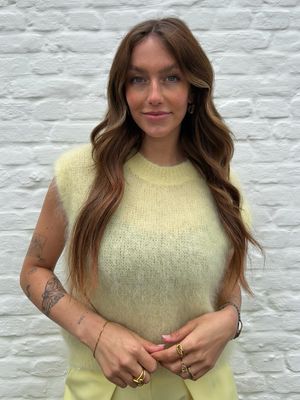 Lea Pull Yellow 80% Kid-Mohair
