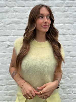 Lea Pull Yellow 80% Kid-Mohair