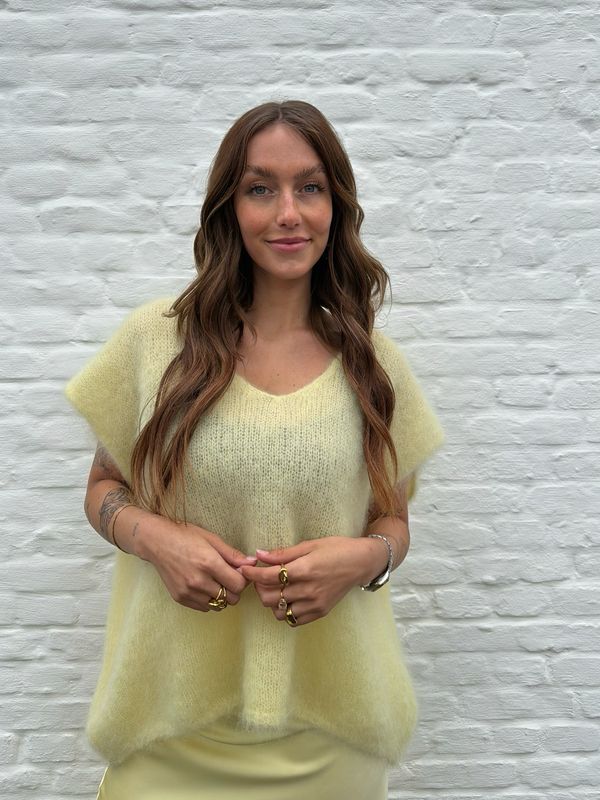 Zoé Pull Yellow 80% Kid-Mohair