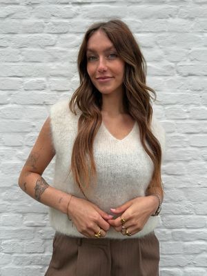 Zara Pull White 80% Kid-Mohair