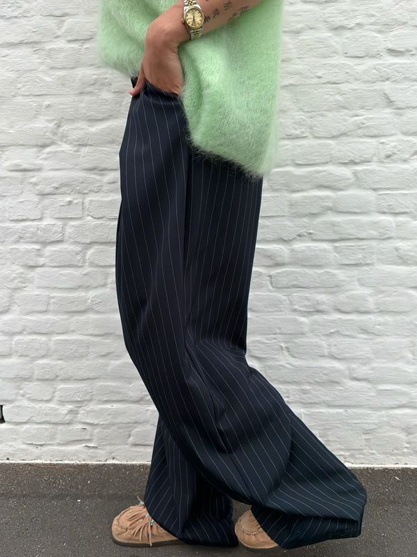 Lola Pants Dark Blue Stripes