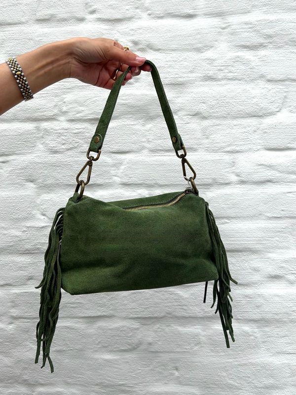 Maya Bag Green Suède
