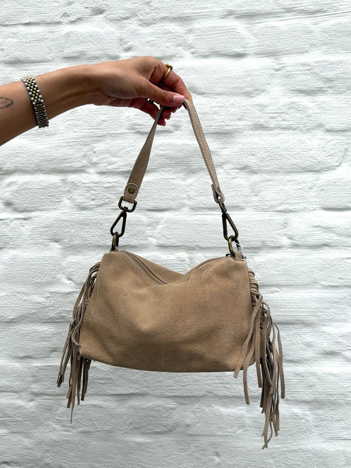 Maya Bag Beige Suède