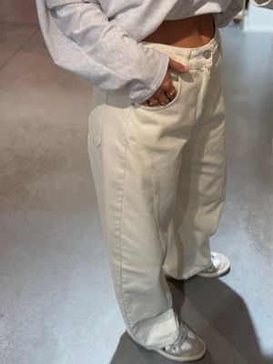 Lena Balloon Jeans White