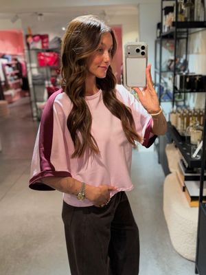 Lisa T-shirt Pink/Bordeaux