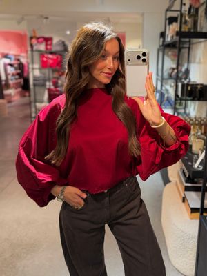 Lara Blouse Wine Red