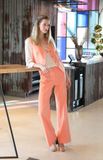 Geklede broek in het peach kleur