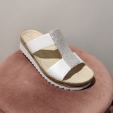 Witte sandalen met Strass steentjes (MAAT 35,5)