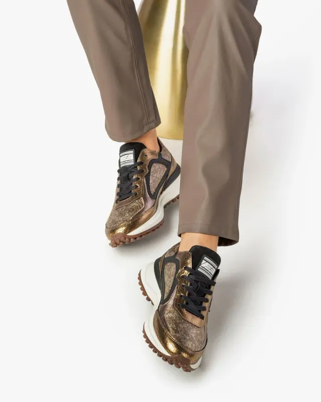Goudkleurige sneakers Floris van Bommel