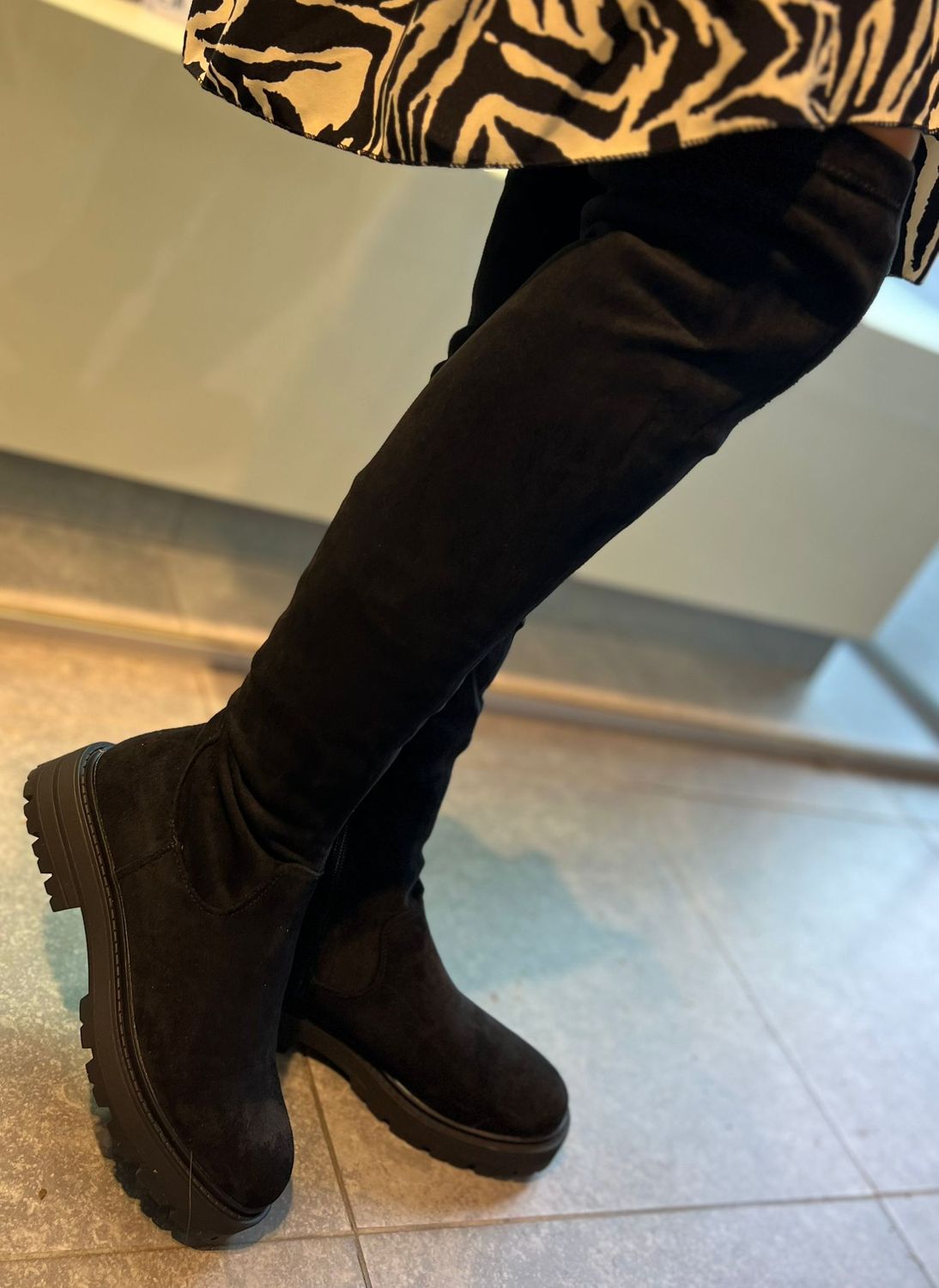 Overknee-Laarzen in het zwart