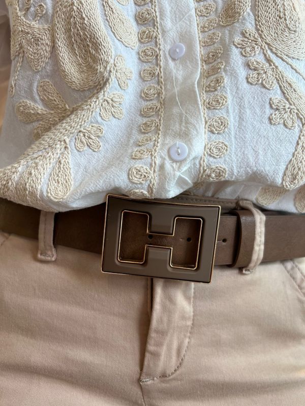 Bruine lederen riem