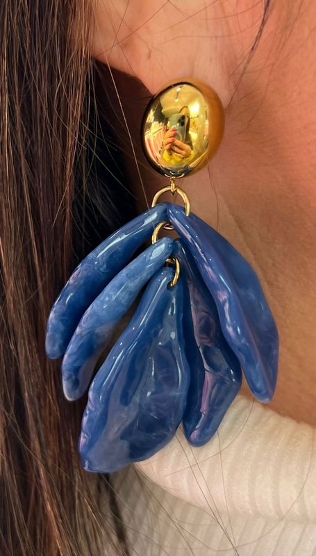 Jeansblauwe oorbellen