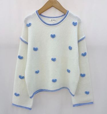 Pull met hartjes verkrijgbaar in twee verschillende kleuren Pull met hartjes verkrijgbaar in twee verschillende kleuren