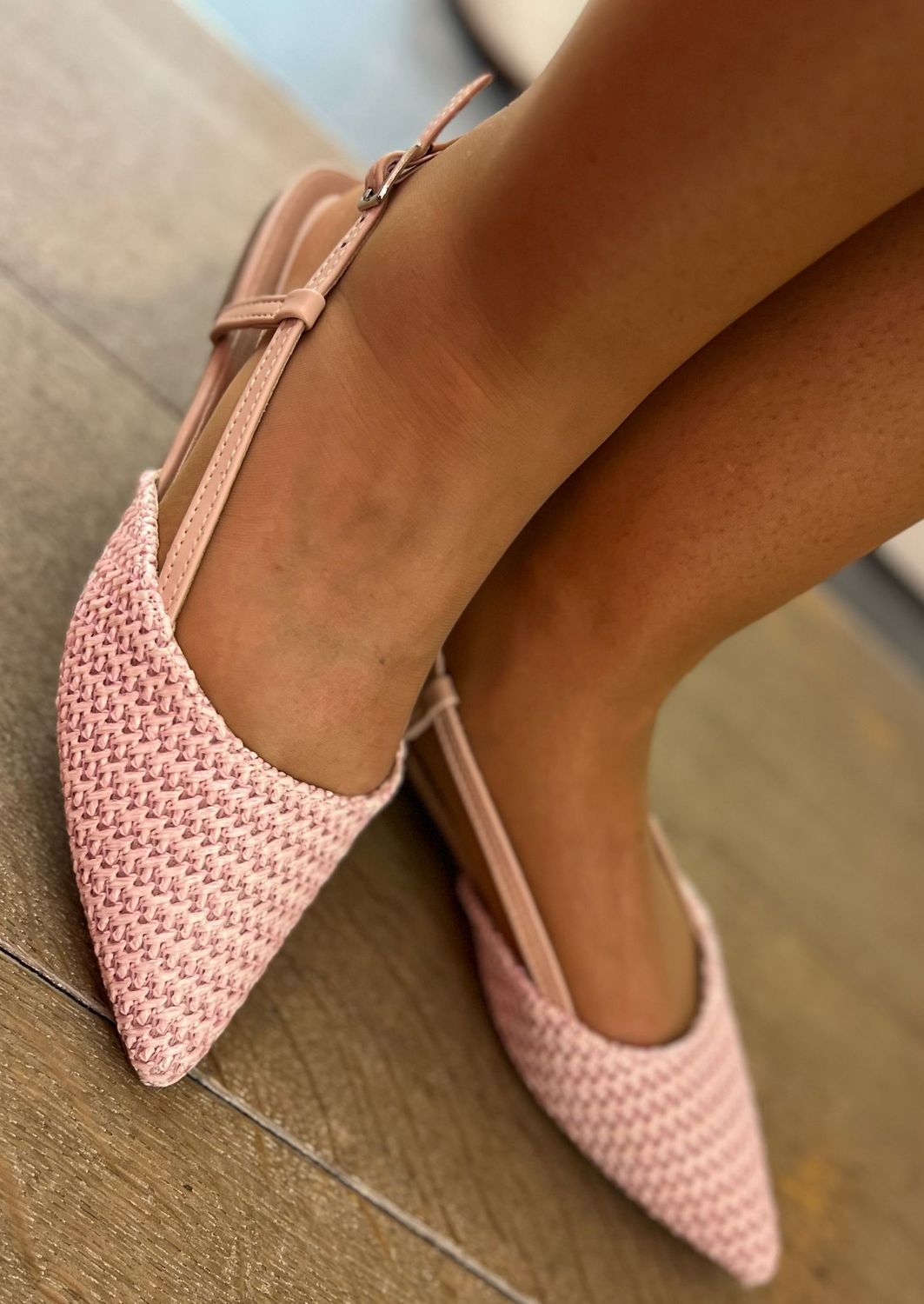 Stijlvolle Geweven Slingback Schoenen verkrijgbaar in drie verschillende kleuren